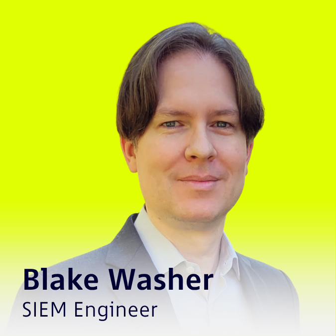 Blake Washer SIEM Engineer 2025 Speaker Series