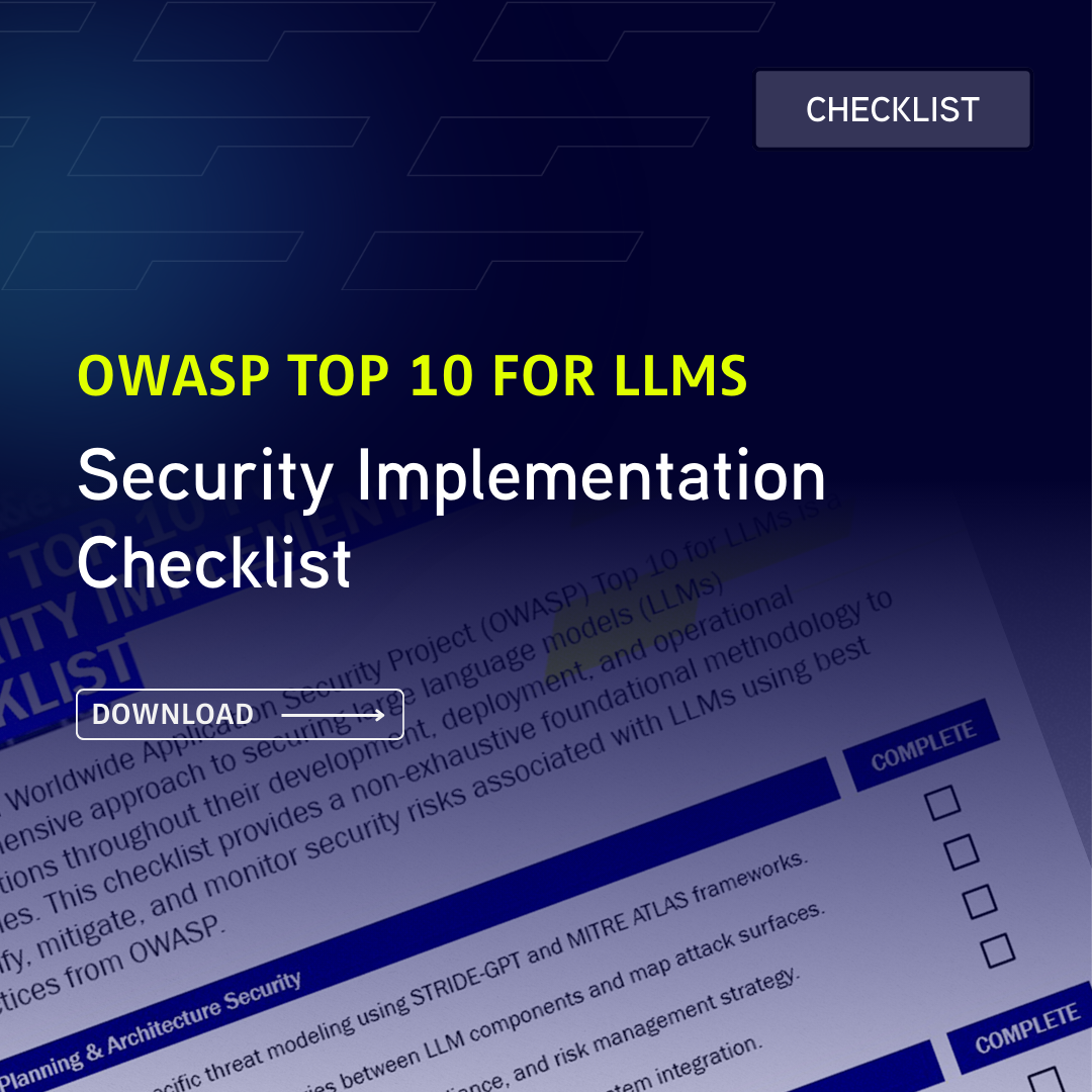 LLM OWASP Top 10 Security Implementation Checklist