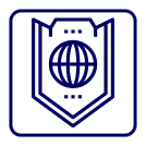 Global protection icon square
