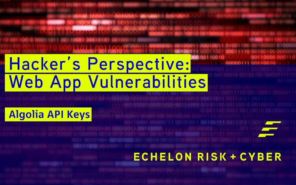 Hacker’s Perspective: Web App Vulnerabilities - Algolia API Keys