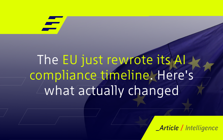 The EU Just Rewrote its AI Compliance Timeline. Here's What Actually Changed.